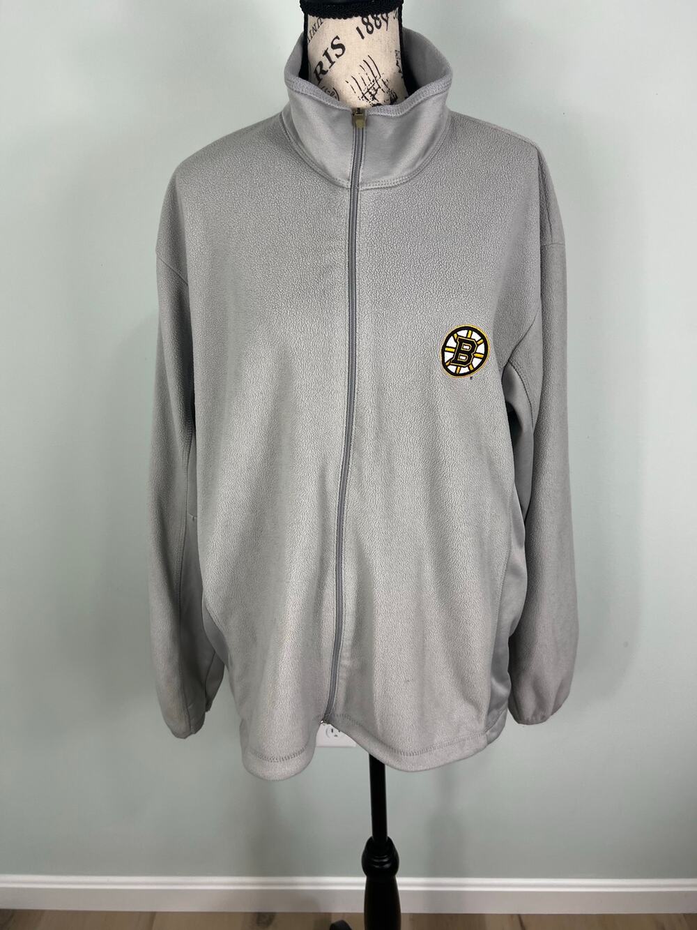 Antigua Boston Bruins Gray Zip Up turtleneck jacket